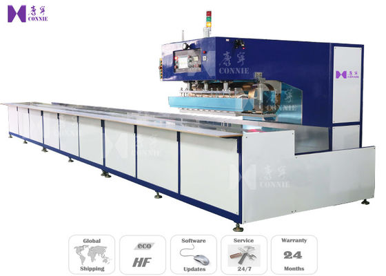 China HF Exhibition Tent Tarpaulin Welding Machine Slide Table With PLC Touch Screen HMI Control Panel factory