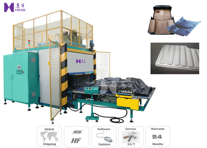 Automatic HF Floor Mat Welding Machine Slide Tray Style 15KW 35 Pcs / Min